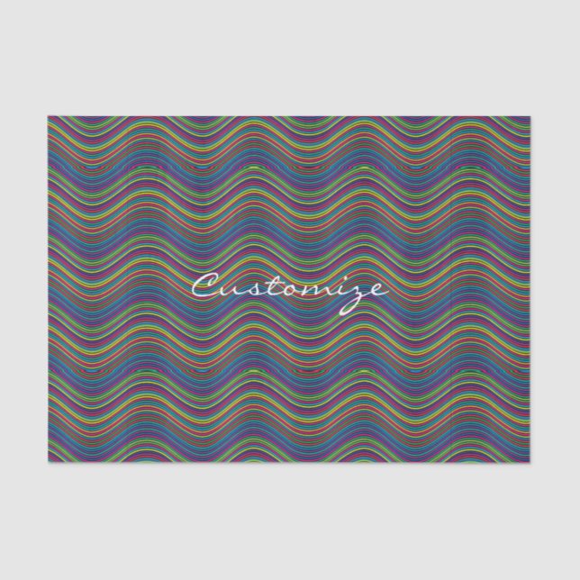 Cool Abstract Wavy line art Thunder_Cove Tissue Paper (Front)