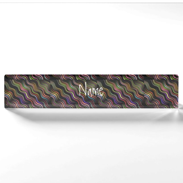 Cool Abstract Wavy lines art Thunder_Cove Nameplate (Front)