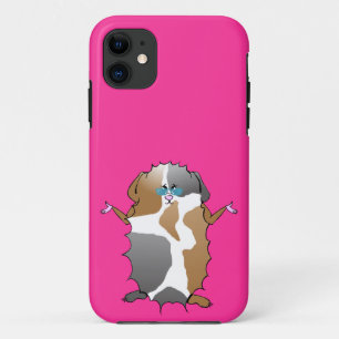 Cool Abyssinian Guinea Pig in Sunglasses iPhone 11 Case