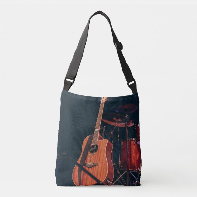Cool Acoustic Guitar Crossbody Bag (Front)