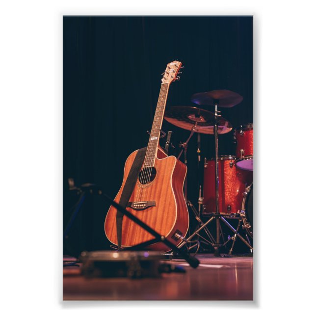 Cool Acoustic Guitar Photo Print (Front)