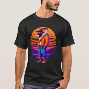 Cool Addax Modern Urban Style Sunset Retro Art T-Shirt