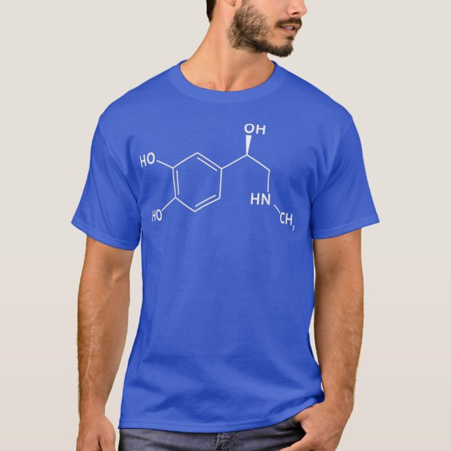 Cool Adrenaline Chemical Molecule Chemitry T T-Shirt (Front)