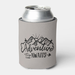cool adventure awaits word art can cooler