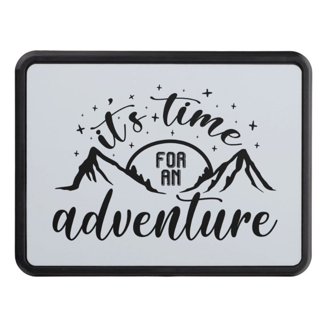 cool adventure lovers word art trailer hitch cover (Front)