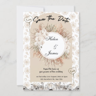 cool aesthetic wedding invitation