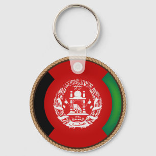 Cool Afghanistan Flag Seal Keychain