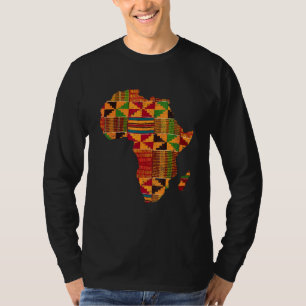 Cool Africa Map Kente Cloth For Men Women African T-Shirt
