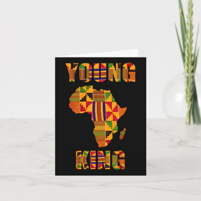 Cool African Kente Art Men Boys Kids African Ameri Card (Front)