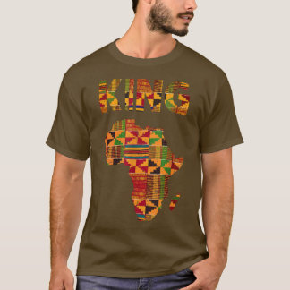 Cool African King Design Kente Cloth Africa Ghana T-Shirt