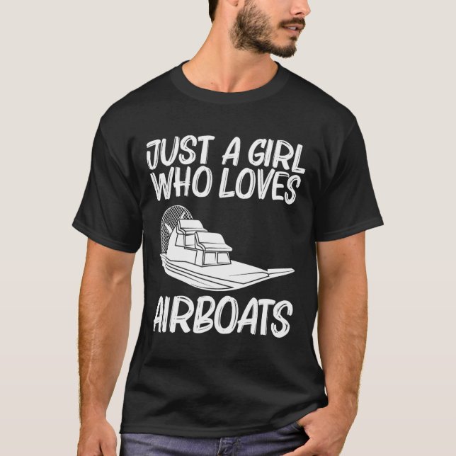 Cool Airboat Gift For Girls Mom Airboat Racing Air T-Shirt (Front)