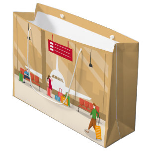cool airport travelling party Large Gift Bag 