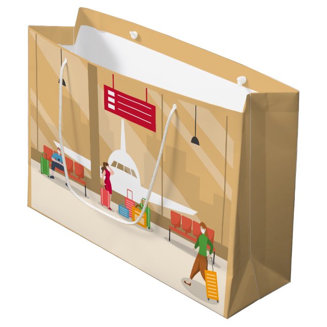 cool airport travelling party Large Gift Bag  (Front Angled)
