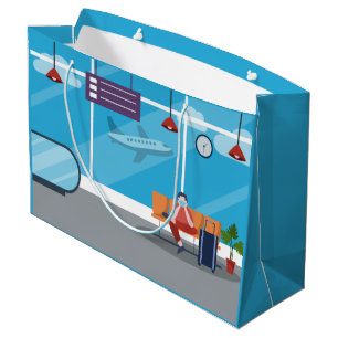 cool airport travelling party Large Gift Bag 