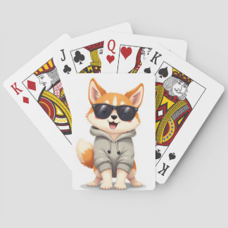 Cool Akita Dog Sunglasses Hoodie Funny Kawaii Cart Playing Cards