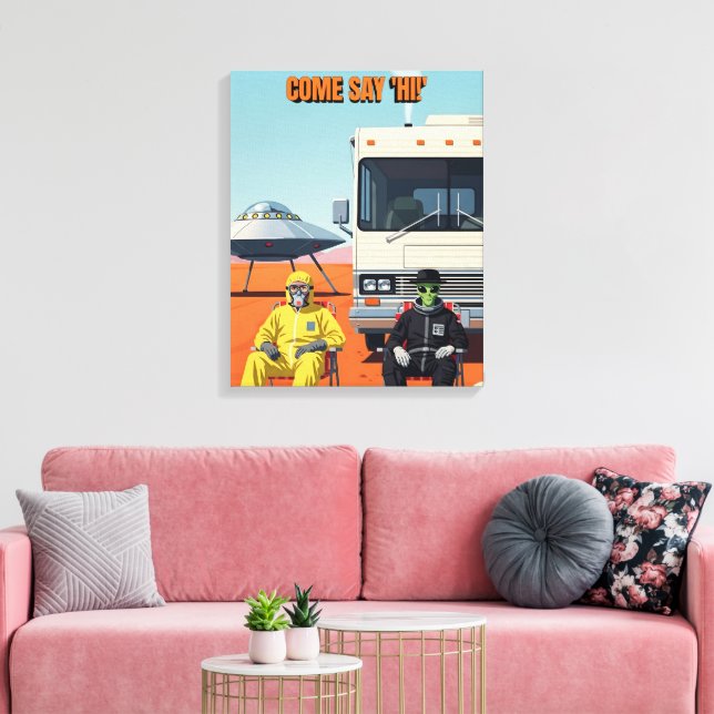 Cool Albuquerque UFO  Canvas Print (Insitu(LivingRoom))