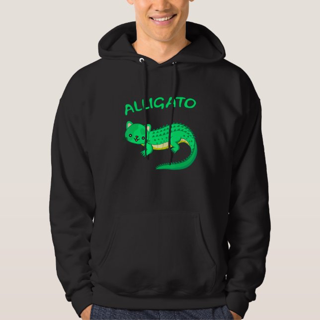 Cool Alligator And Awesome Crocodile Cat And Repti Hoodie (Front)