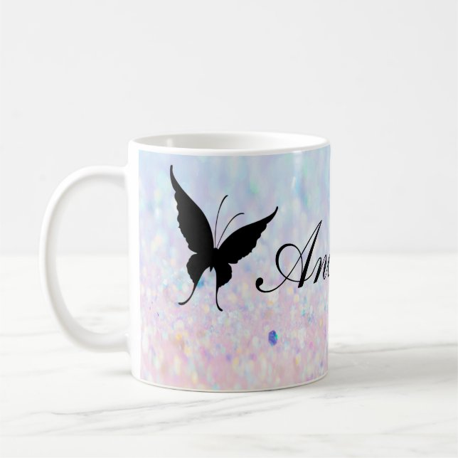 Cool, Amazing, Blue Buterfly Coffee Mug (Left)