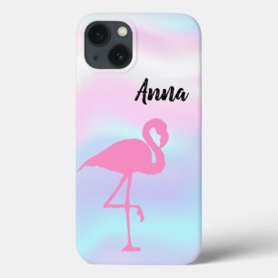 Cool Amazing Holographic, Pink Flamingo iPhone 13 Case
