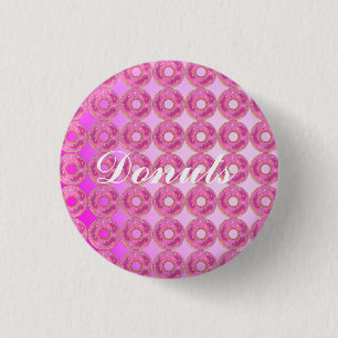 Cool, Amazing Pink Doughnuts 1 Inch Round Button