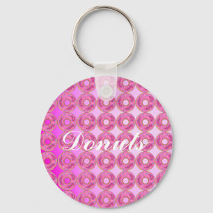 Cool, Amazing Pink Doughnuts Keychain