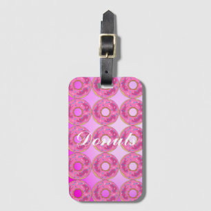 Cool, Amazing Pink Doughnuts Luggage Tag