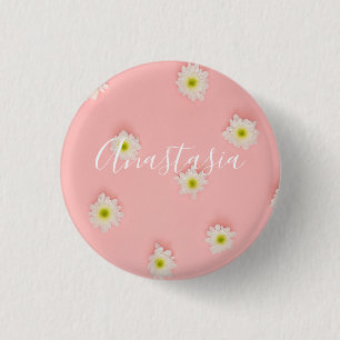 Cool, Amazing Pink Flowers 1 Inch Round Button