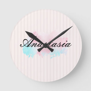 Cool, Amazing, Pink Sparkly Round Clock