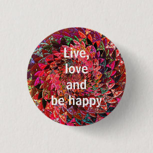 Cool, Amazing, Rainbow whit a quote 1 Inch Round Button