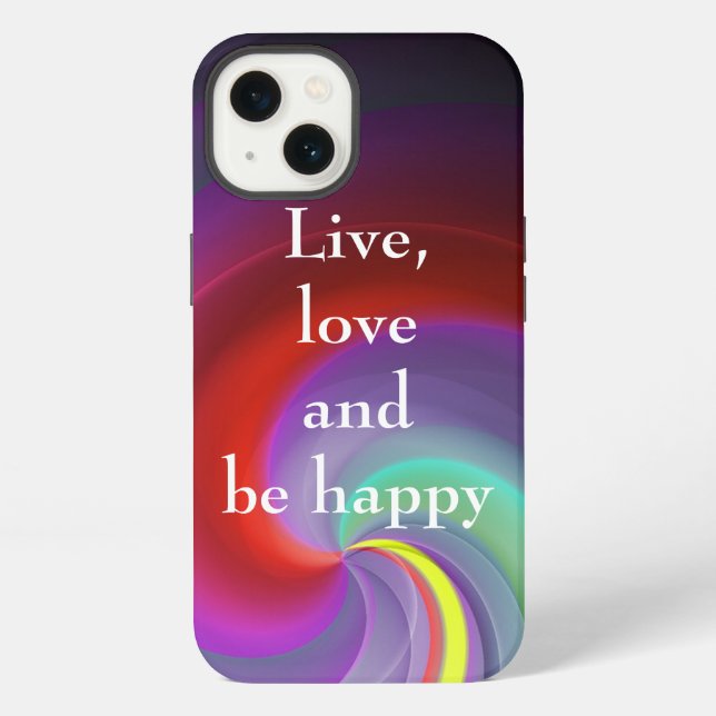 Cool, Amazing, Rainbow whit a quote iPhone Case (Back)