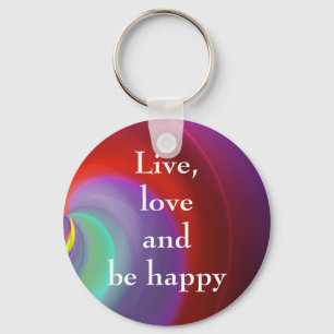 Cool, Amazing, Rainbow whit a quote Keychain