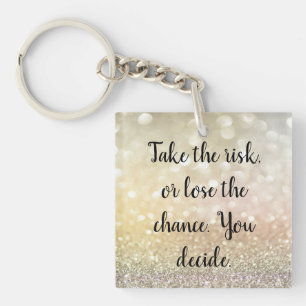 Cool, Amazing, Sparkly a Quotes Keychain