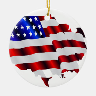 Cool America, US/USA, SAD flag, Sochi games Ceramic Ornament
