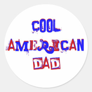 Cool American Dad III Classic Round Sticker