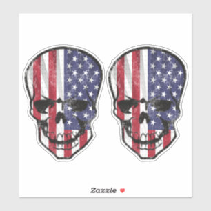 Cool American Flag Skull