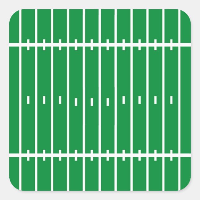 Cool American football green pitch Square Sticker (Front)