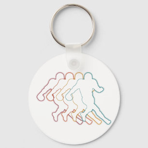 Cool  American Football Player Artwork Keychain