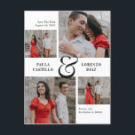 Cool Ampersand Custom Colour Save The Date Postcar Postcard<br><div class="desc">Modern and stylish save the date postcard. Designed by ©Berry Berry Sweet . Printable digital files are available! Visit our website at www.berryberrysweet.com for more details!</div>