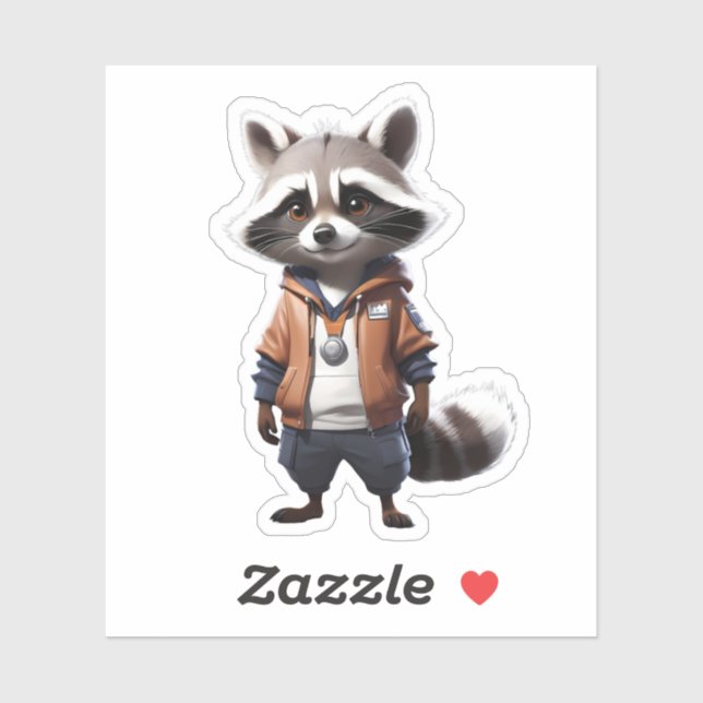 Cool and Adorable Raccoon Illustration (Sheet)