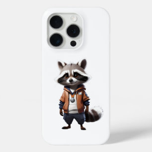 Cool and Adorable Raccoon Illustration iPhone 15 Pro Case