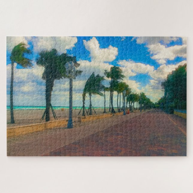 Cool and Breezy at Hollywood Beach Jigsaw Puzzle (Horizontal)