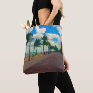 Cool and Breezy at Hollywood Beach Tote Bag