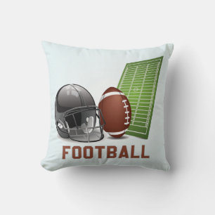 Cool and Colourful Football Sports Elements Throw Pillow