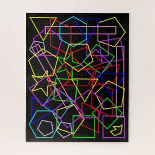 Cool and Colourful Rainbow of Shapes Jigsaw Puzzle