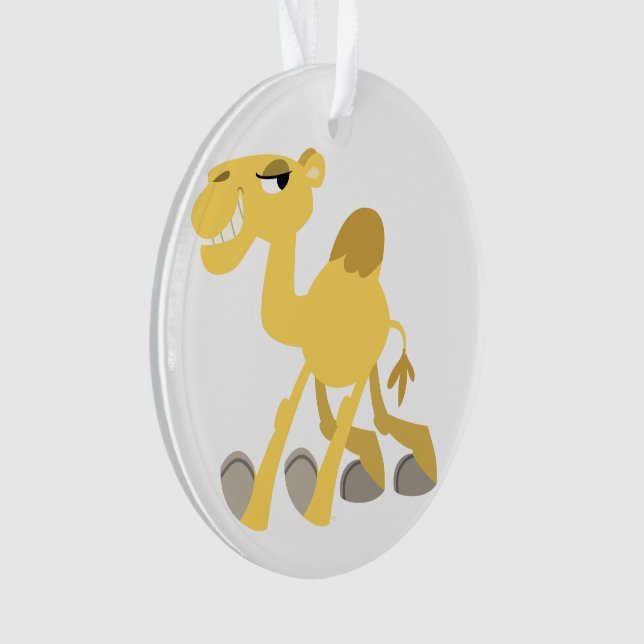 Cool and Cute Cartoon Camel Acrylic Ornament (Front)
