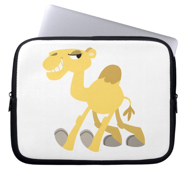 Cool and Cute Cartoon Camel Laptop Sleeve (Front)