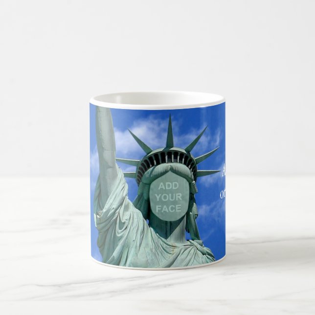 Cool and fun customizable Statue of Liberty… Coffee Mug (Center)