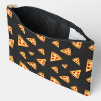 Cool and fun pizza slices pattern dark grey