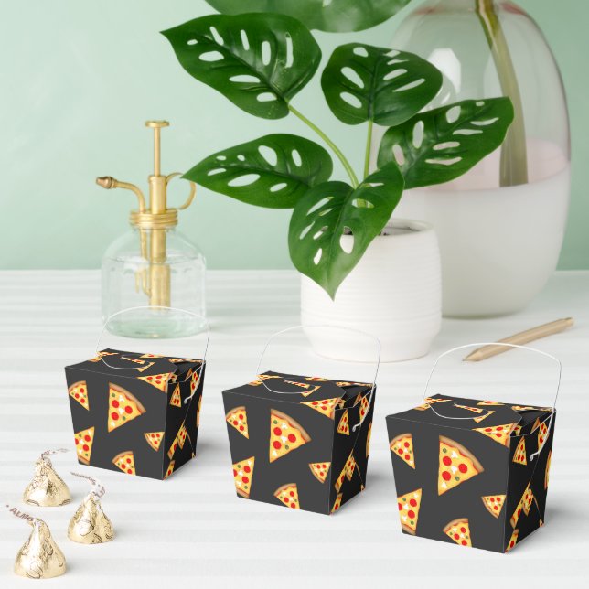 Cool and fun pizza slices pattern favor box (Multiple)