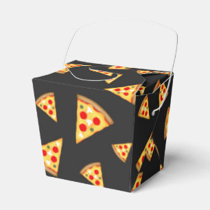 Cool and fun pizza slices pattern favor box